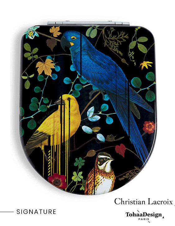 Abattant WC design - Birds Sinfonia par TohaaDesign x Christian Lacroix